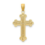 Load image into Gallery viewer, Budded Cross in 14K Yellow and White Gold