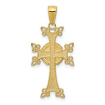 Load image into Gallery viewer, 14K Yellow Gold Polished & Textured Armenian Cross Pendant