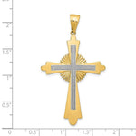 Load image into Gallery viewer, 14K Two-tone Gold Polished Cross Pendant