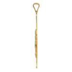 Load image into Gallery viewer, 14K Yellow Gold Polished, Satin and Diamond-cut Crucifix Cross Pendant