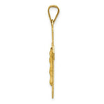 Load image into Gallery viewer, 14K Yellow Gold Polished Satin and Diamond-cut Crucifix Pendant 37mm length