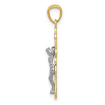 Load image into Gallery viewer, 14K Yellow and White Gold Small Passion Crucifix Pendant