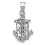 Load image into Gallery viewer, 14K White Gold Polished Mariner Crucifix Pendant