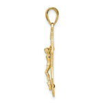 Load image into Gallery viewer, 14K Yellow Gold Polished & Textured Mini Mariners Crucifix Pendant