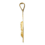 Load image into Gallery viewer, 14K Yellow Gold & Rhodium Polished & Diamond-cut Sagrado Corazon Oval Pendant