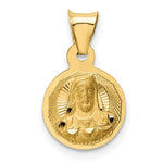 Load image into Gallery viewer, 14K Yellow Gold Polished & Diamond-cut Sagrado Corazon Circle Pendant