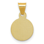 Load image into Gallery viewer, 14K Yellow Gold & Rhodium Polished & Diamond-cut Corpus Circle Pendant