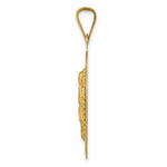 Load image into Gallery viewer, 14K Yellow Gold Polished & Diamond-cut Lady of Guadalupe Oval Pendant