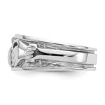 Load image into Gallery viewer, 14K White Gold Claddagh Ring Size 6