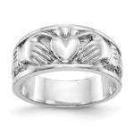 Load image into Gallery viewer, 14K White Gold Claddagh Ring Size 6