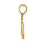 Load image into Gallery viewer, 14K Yellow Gold Satin & Diamond-cut Mary Pendant