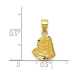 Load image into Gallery viewer, 14K Yellow Gold Satin & Diamond-cut Mary Pendant