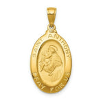 Load image into Gallery viewer, 14K Yellow Gold Saint Anthony Oval Medal Pendant