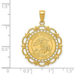 Load image into Gallery viewer, 14K Yellow Gold Polished & Satin Saint Michael Medal Pendant