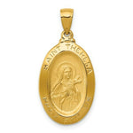 Load image into Gallery viewer, 14K Yellow Gold Saint Theresa Oval Medal Pendant