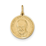 Load image into Gallery viewer, 14K Yellow Gold Yellow Gold Polished and Satin Papa Francesco Medal Pendant