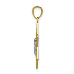 Load image into Gallery viewer, 14K Two-tone Gold Polished Star of David with Chai Pendant