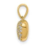 Load image into Gallery viewer, 14k Yellow Gold Polished Pave CZ Heart Pendant