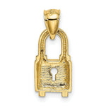 Load image into Gallery viewer, 14k Yellow Gold Polished Lock Pendant