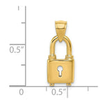 Load image into Gallery viewer, 14k Yellow Gold Polished Lock Pendant