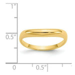 Load image into Gallery viewer, 14K Yellow Gold Polished Stackable Wave Ring