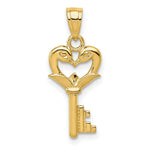 Load image into Gallery viewer, 14K Yellow Gold Swans Key Pendant