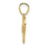 Load image into Gallery viewer, 14K Yellow Gold 2-CZ Cut-out Heart Pendant