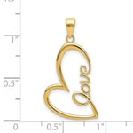 Load image into Gallery viewer, 14k Yellow Gold Polished Love Heart Pendant