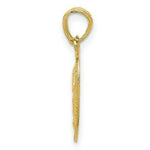 Load image into Gallery viewer, 14k Yellow Gold Break Apart Diamond-cut TE AMO Heart Pendant