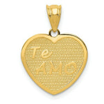 Load image into Gallery viewer, 14k Yellow Gold Polished Te Amo Heart Pendant