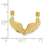 Load image into Gallery viewer, 14K Yellow Gold Polished Break Apart Angel Wings Pendant