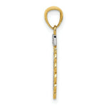 Load image into Gallery viewer, 14K Two-tone Gold with Rhodium Sweet 16 w/Filigree Pendant