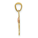 Load image into Gallery viewer, 14k Yellow & Rose Gold Diamond-cut #1 Grandma and Rose Pendant