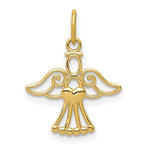 Load image into Gallery viewer, 14K Yellow Gold Polished Small Angel w/Heart Pendant