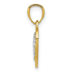 Load image into Gallery viewer, 14K Two-tone Gold with Rhodium Polished Guardian Angel in Heart Pendant