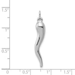 Load image into Gallery viewer, 14k White Gold Italian Horn Charm