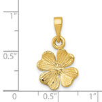 Load image into Gallery viewer, 14k Yellow Gold Polished & Textured Four Leaf Clover Pendant