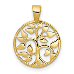 Load image into Gallery viewer, 14k Yellow Gold Polished Tree in Circle Pendant
