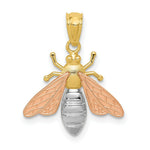 Load image into Gallery viewer, 14k Yellow & Rose Gold Polished Bee Pendant