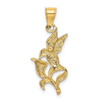Load image into Gallery viewer, 14k Yellow Gold Polished Hummingbird w/Flower Pendant