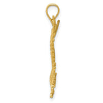 Load image into Gallery viewer, 14k Yellow Gold Polished and Diamond-cut Eagle Pendant