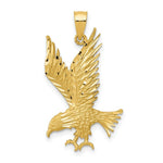 Load image into Gallery viewer, 14k Yellow Gold Polished and Diamond-cut Eagle Pendant