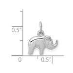 Load image into Gallery viewer, 14k White Gold Elephant Charm