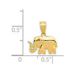 Load image into Gallery viewer, 14K Yellow Gold Polished Elephant Pendant
