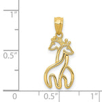 Load image into Gallery viewer, 14K Yellow Gold Polished Interlocking Giraffes Pendant