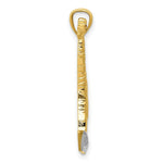 Load image into Gallery viewer, 14K Two-tone Gold with Rhodium Diamond-cut Polished Giraffe Pendant