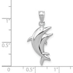 Load image into Gallery viewer, 14k White Gold Dolphin Pair Pendant
