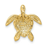 Load image into Gallery viewer, 14k Yellow Gold Polished Large Sea Turtle Chain Slide