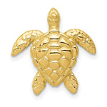 Load image into Gallery viewer, 14k Yellow Gold Polished Large Sea Turtle Chain Slide