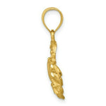Load image into Gallery viewer, 14k Yellow Gold Satin Diamond-cut Crab Pendant